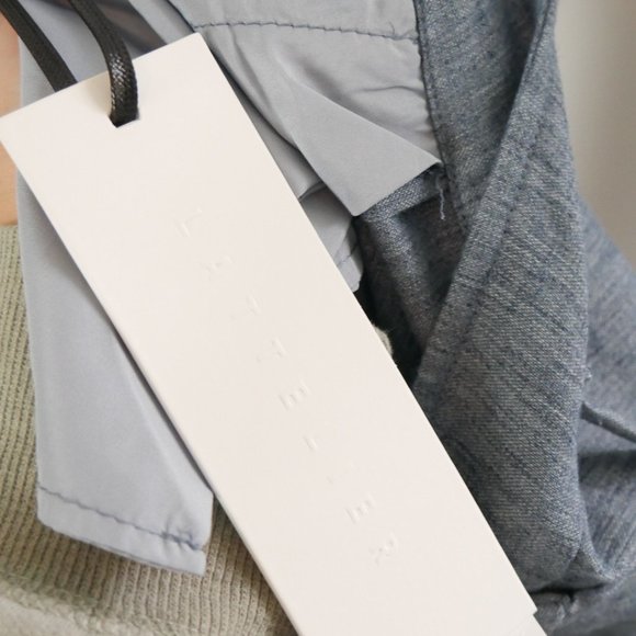 NWT Lattelier Line Drawstring Pant Blue 100% Linen Pants Medium - Picture 4 of 14